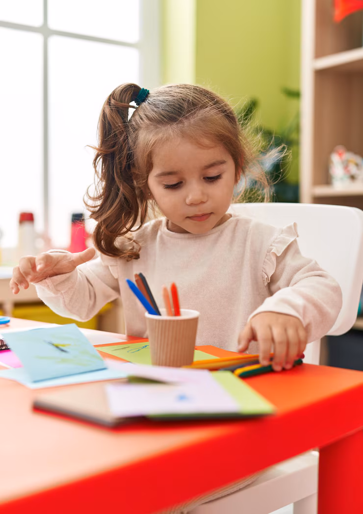 Child participating in activities